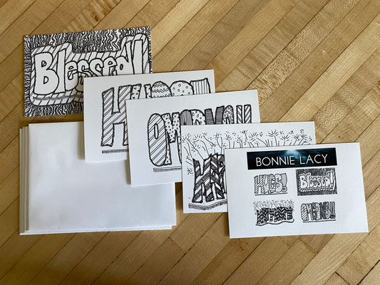 Hand drawn cards
